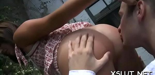  Marvelous cutie flaunts buttocks and gets a smothering thrill